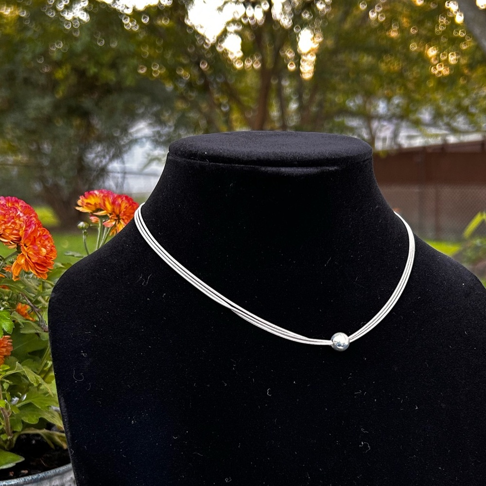 Silpada Thoreau Necklace Three strand .925 Silver